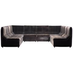 1970s B&B Italia Baia Sectional Corner Sofa in Velvet