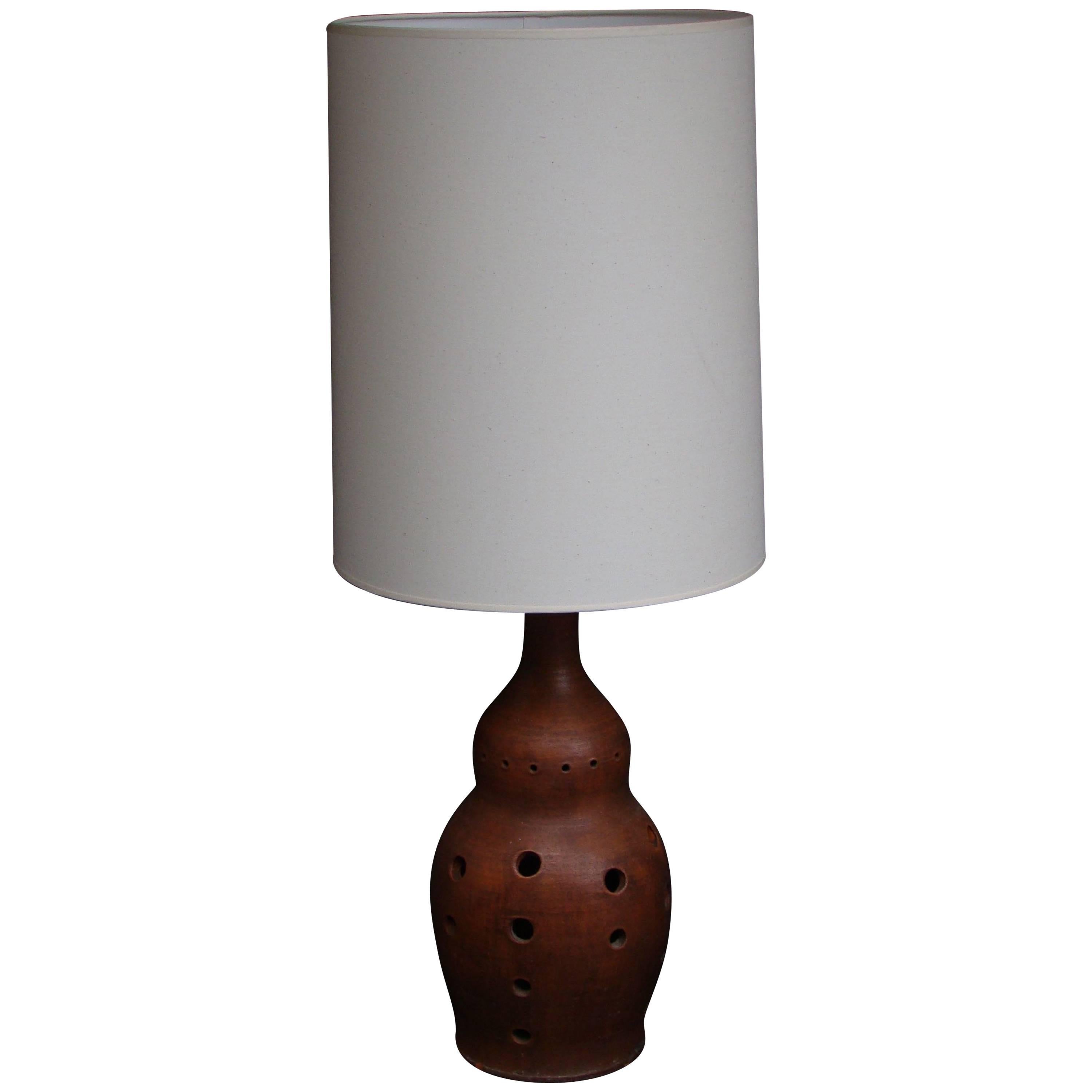 1950s, Table Lamp in Terra Cotta For Sale