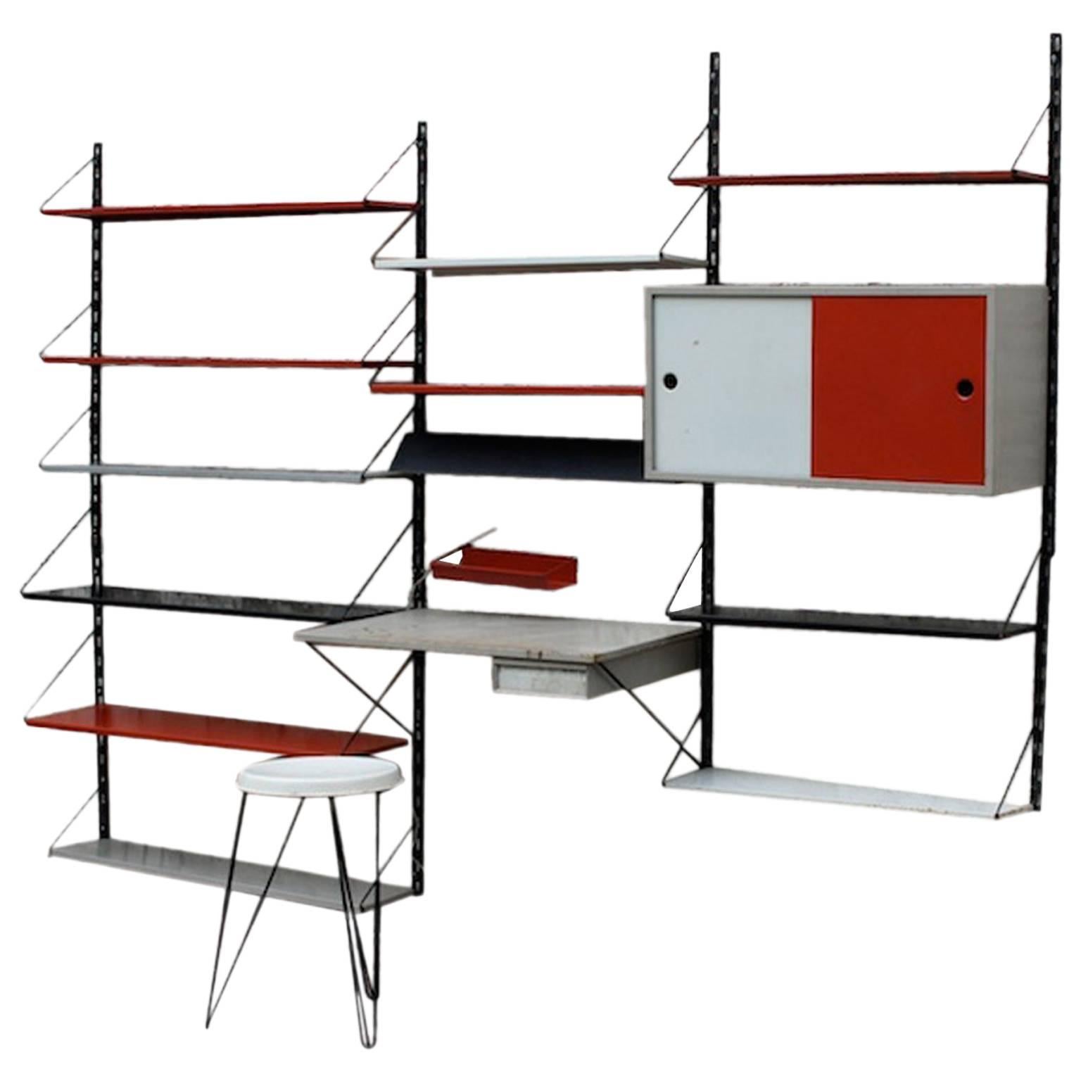 Wall System or Unit by Tjerk Reijenga for Pilastro, Dutch Design 1955 For Sale