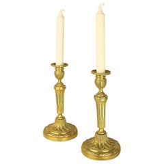 Pair of Louis XVI Gilt-Bronze Candlesticks