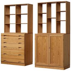 Used Danish Pair of Wall Units in Pine