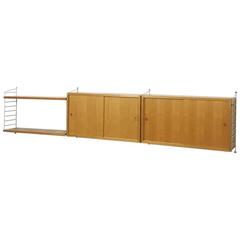 Original Wallboard 1960s Modular String Wall Unit by Nisse Strinning, Sweden