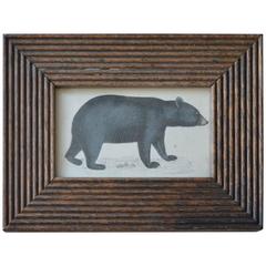 Original Antique Print of a Bear, 1847