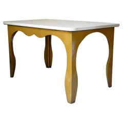 French 1950s Iron and Marble Centre Table