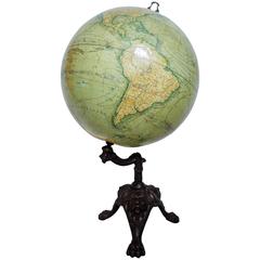 Antique French Victorian Terrestrial Globe