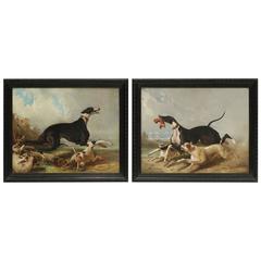 Pair of Paintings, Oil on Canvas, Signed J.Bulffer and Dated 1857