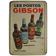 Vintage 1936 Les Portos Gibson Sign