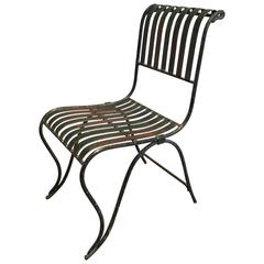Antique French Wrought Iron Garden Chair