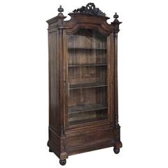 19th Century French Louis XVI Rosewood Display Armoire