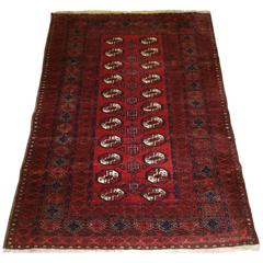 Old Afghan Village Rug of Traditional Turkmen Design