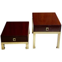 Pair of End Tables by Guy Lefevre for Jansen, circa 1970