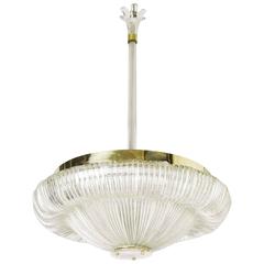 Beautiful Murano Glass Chandelier Produced by Venini, circa 1930, Italy 11