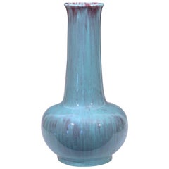 Antique American Art Pottery Flambe Vase Kangxi Form