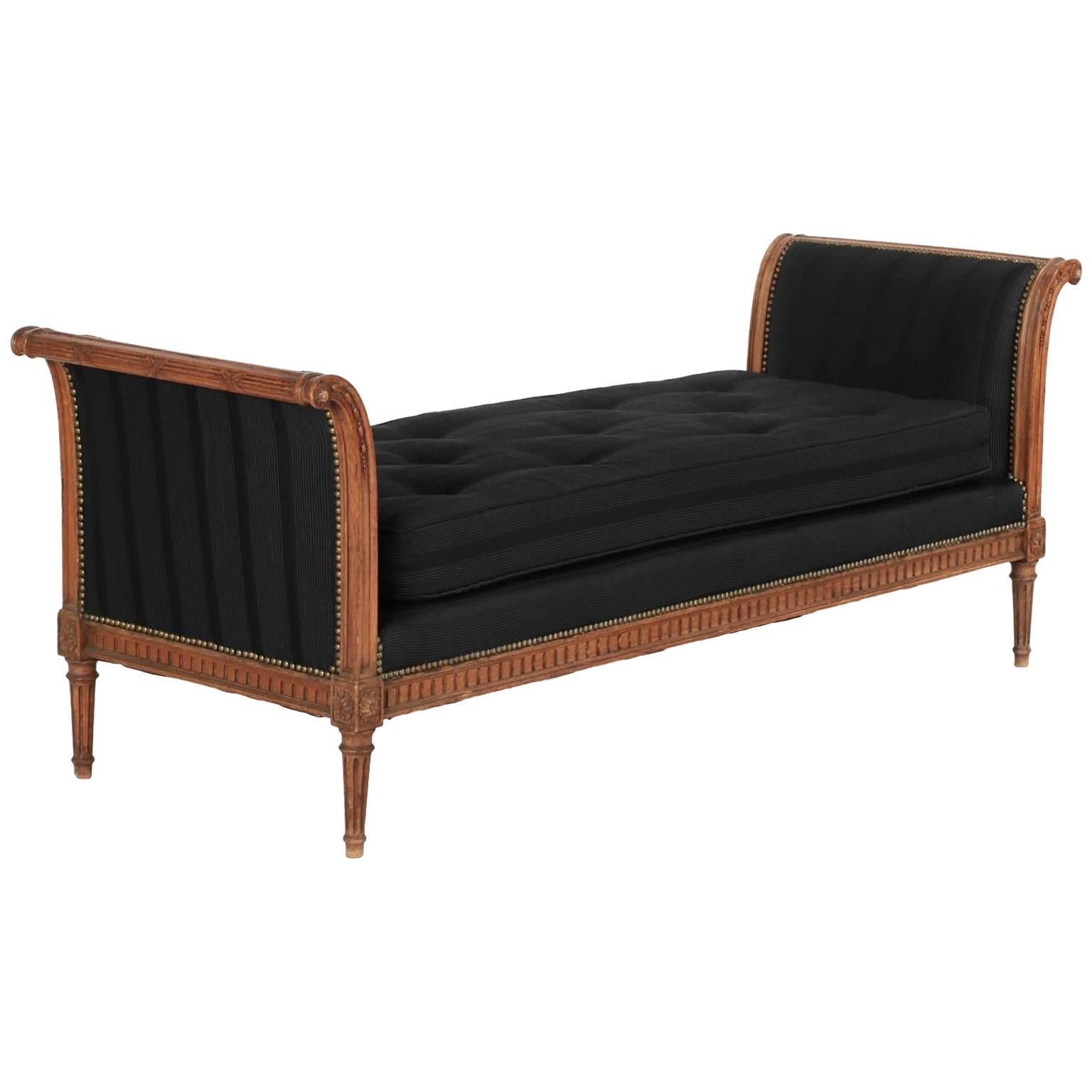 Carved Fruitwood Settee in the French Louis XVI Taste, 19th Century