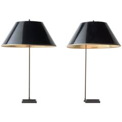 Banker's Display Brass Table Lamps, circa 1960