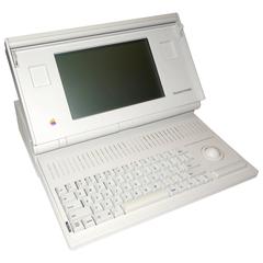 Vintage First Macintosh Portable Computer as New Complete Designer Icon