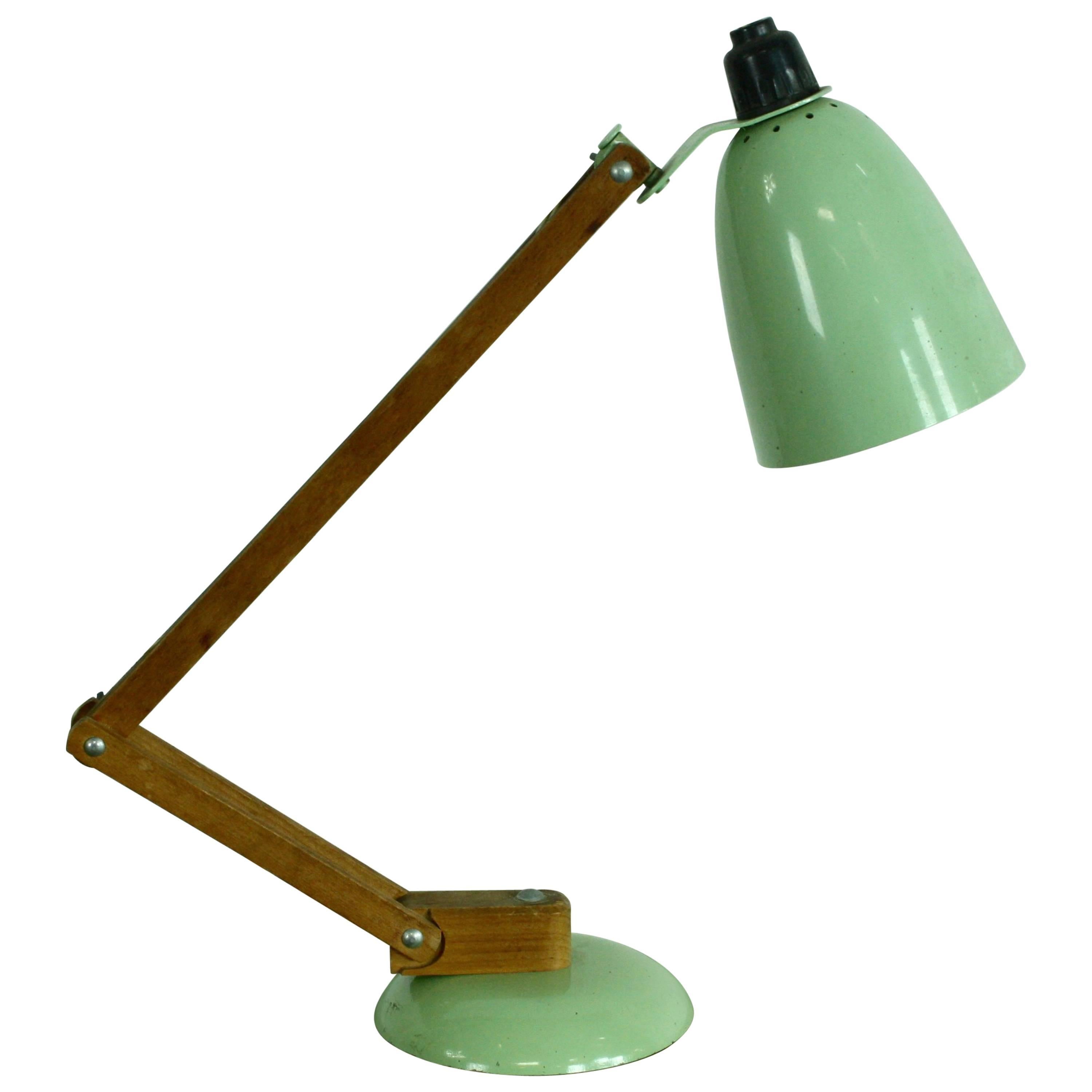 Vintage Midcentury Maclamp Anglepoise Lamp in Green Designed by Terence Conran For Sale