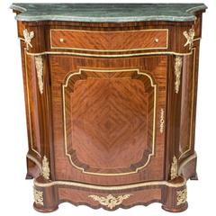 Vintage Beautiful Mahogany and Rosewood Serpentine Side Cabinet, 20th Century