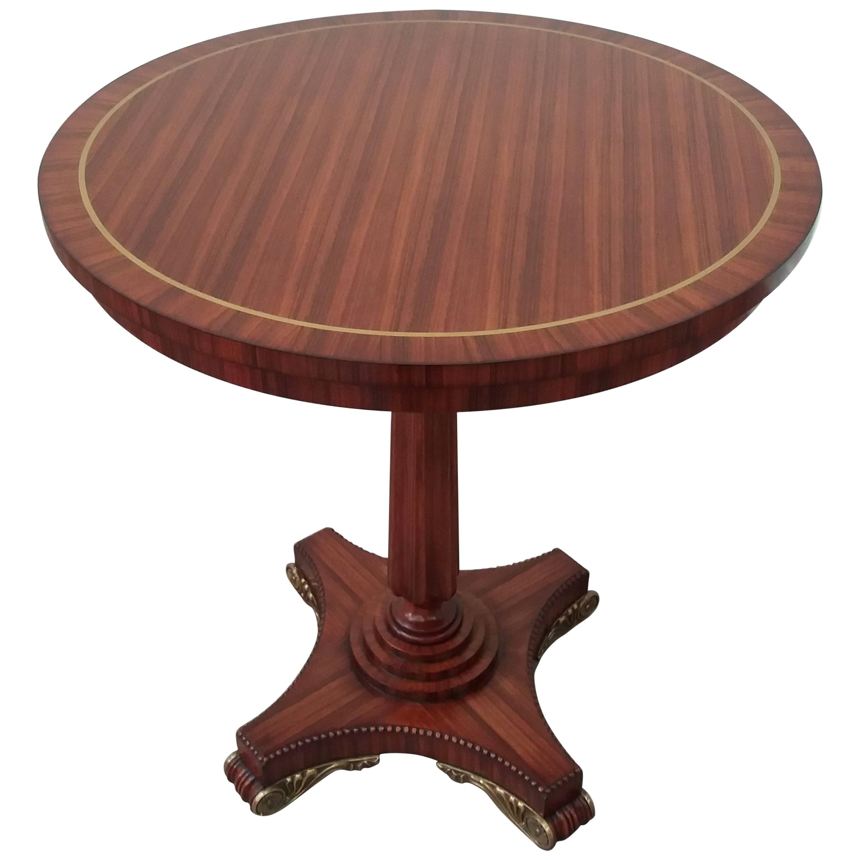 Arthur Brett Regency Style Circular Occasional Table For Sale