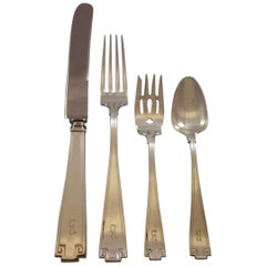 Etruscan by Gorham Sterling Silver Flatware Set Service 75 Pcs Dinner B Monogram