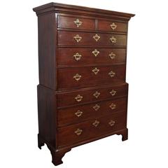 18th Century English Georgian Chest-on-chest, circa 1780 1