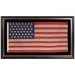 45 Stars on an Antique American Flag with Elongated Proportions 4