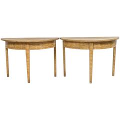 Pair of 19th Century Demilune Table 3