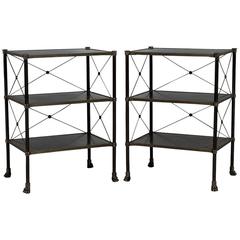 Pair of Empire Accent Tables in Black
