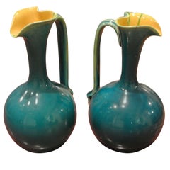 Pair of Antique Art Nouveau Linthorpe Ewers