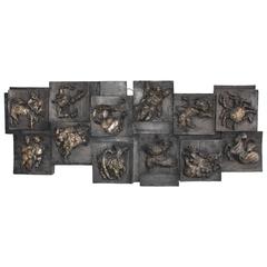 Finesse Originals 1960s Brutalist Zodiac Reliefs 6