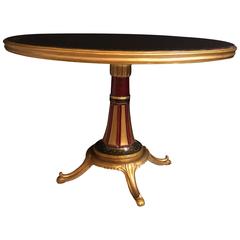 Elegant Painted and Parcel-Gilt Mid-Century Center Table