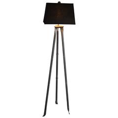 Floor Lamp from Industrial Galvanized Steel Tripod 3