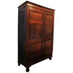Mid-18th Century Tiger Oak Livery Armoire