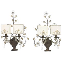 Pair of Wall Sconces by Maison Bagues, France 1940