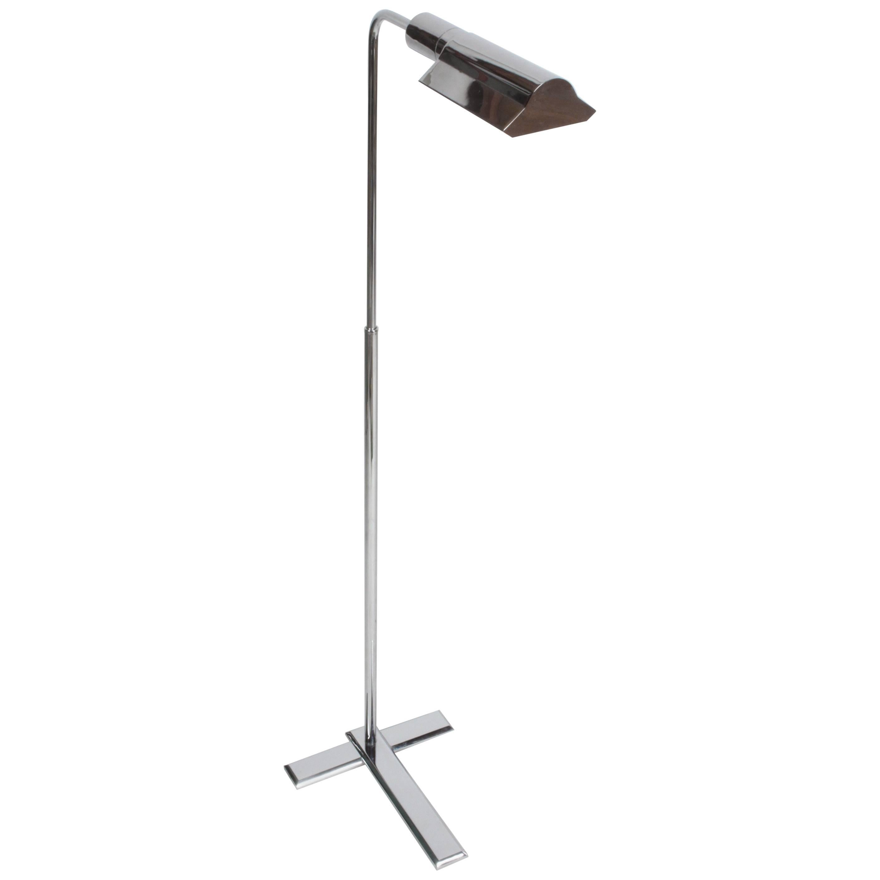 Cedric Hartman Style Adjustable Chrome Floor Lamp