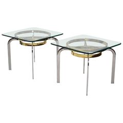 Pair of Modern Side End Tables Leon Rosen for Pace, 1970s