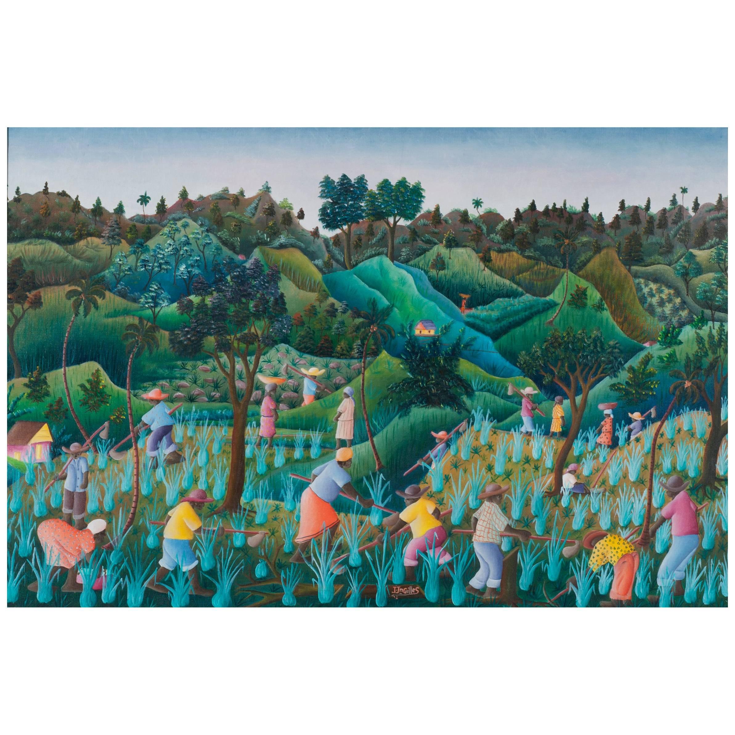 Joseph Jean-Gilles Peinture de paysage haïtien