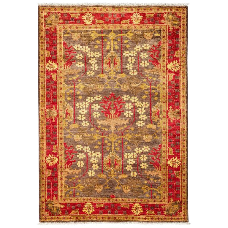 Brown Arts and Crafts Area Rug, Solo Rugs For Sale at 1stdibs