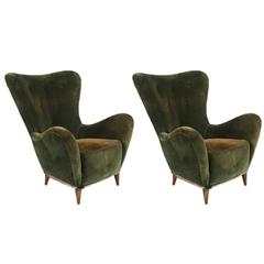 Pair of Italian Mid-Century Flair Back Chairs 3