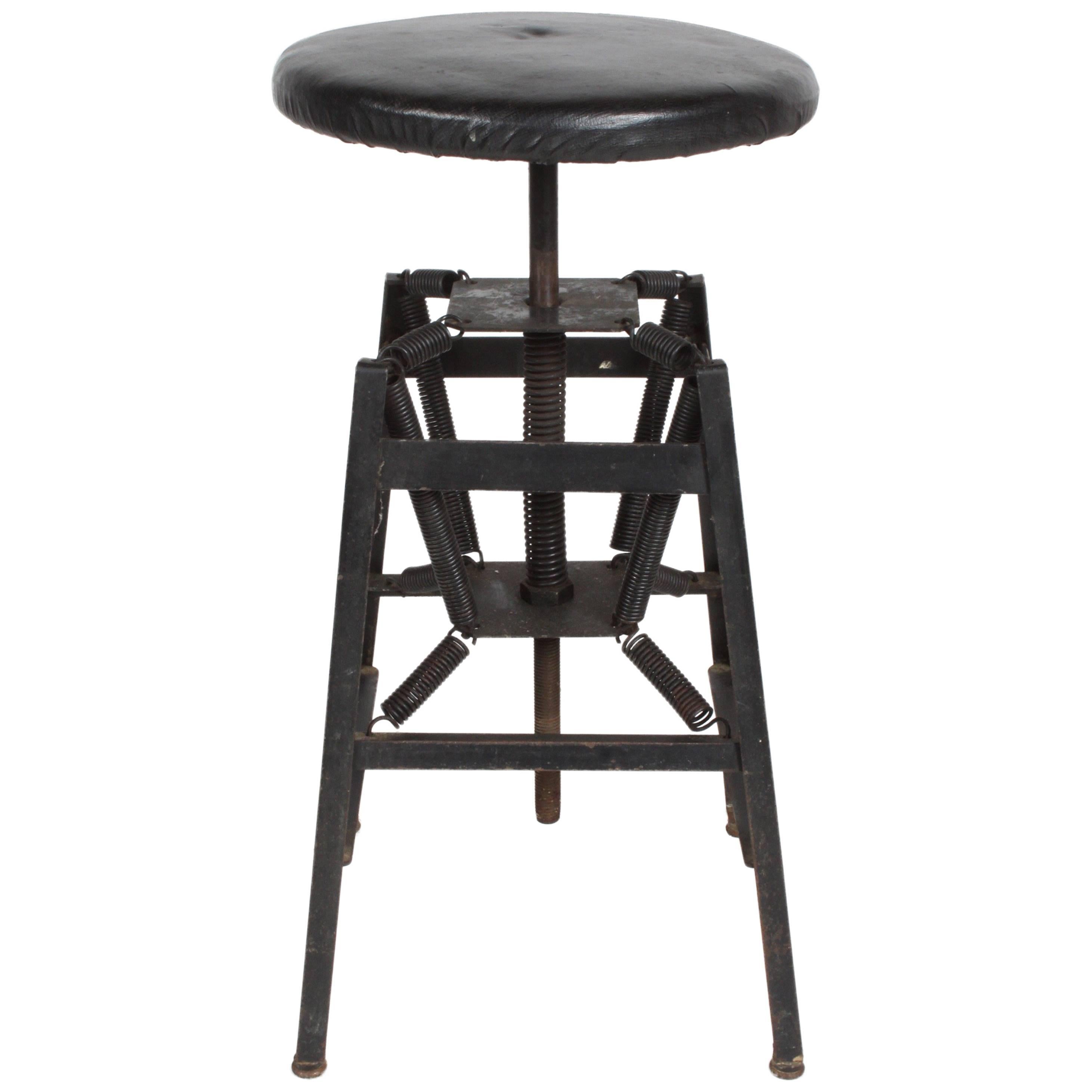 American Cabinet Co. Industrial Architects Drafting Spring Stool