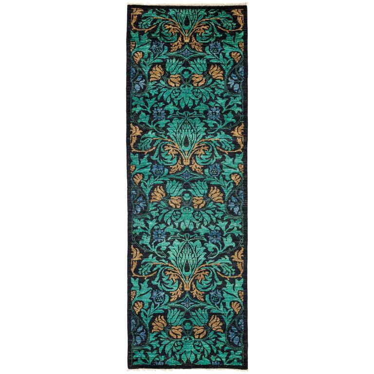 Green Arts and Crafts Runner, Solo Rugs For Sale at 1stdibs