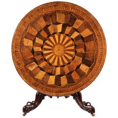 Antique Exceptional and Rare 19th Century Specimen Wood Tilt-Top Table