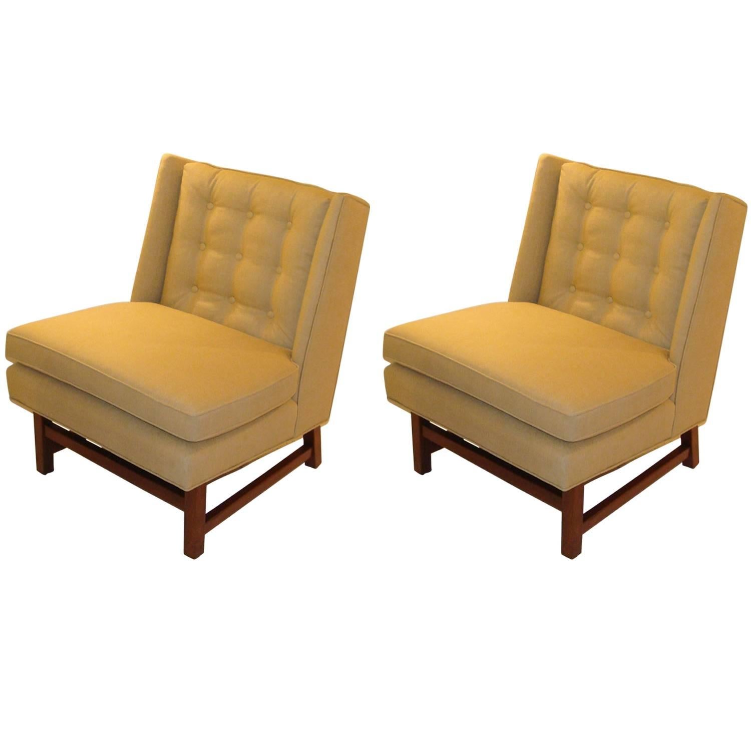 Pair of Edward Wormley Style Mid-Century Chairs