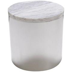 Marble and Steel Drum Accent Table by Paul Mayen for Habitat 9
