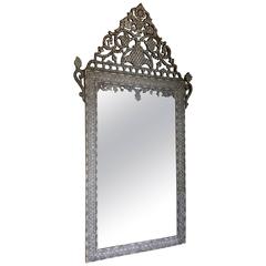 Late 19th Century Moroccan Bone Inlaid Mirror
