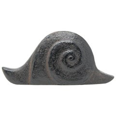 Vintage Cast Iron Snail Sculpture