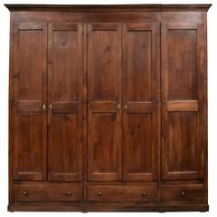Monumental French Louis Philippe Period Cherry Placard or Wardrobe