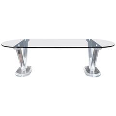 Lucite and Glass Coffee Table 12
