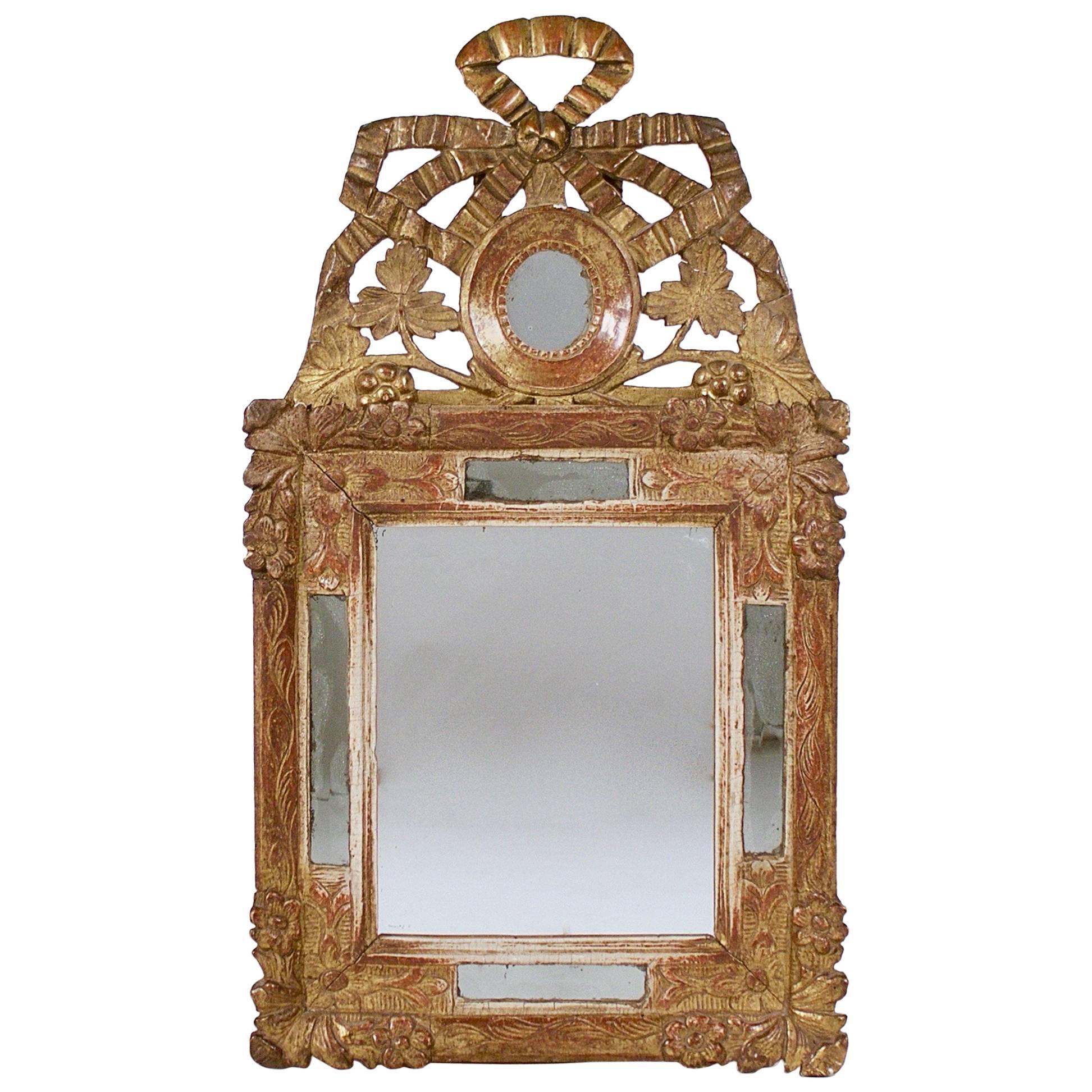 Louis XVI Carved Giltwood Mirror For Sale