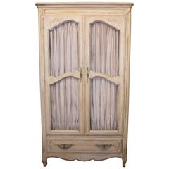 Louis XV Style French Painted Armoire with Built-In Drawers 7